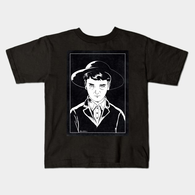 ISAAC CHRONER - Children of the Corn (Black and White) Kids T-Shirt by Famous Weirdos